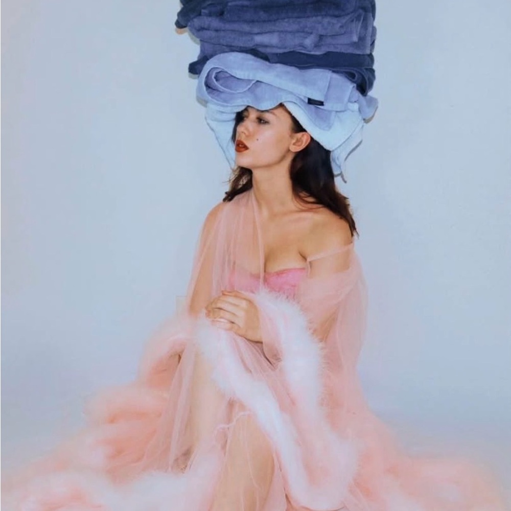 Pink Sheer Widow Robe